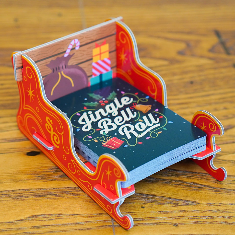Chimney Dice Tower & Sleigh Card Holder