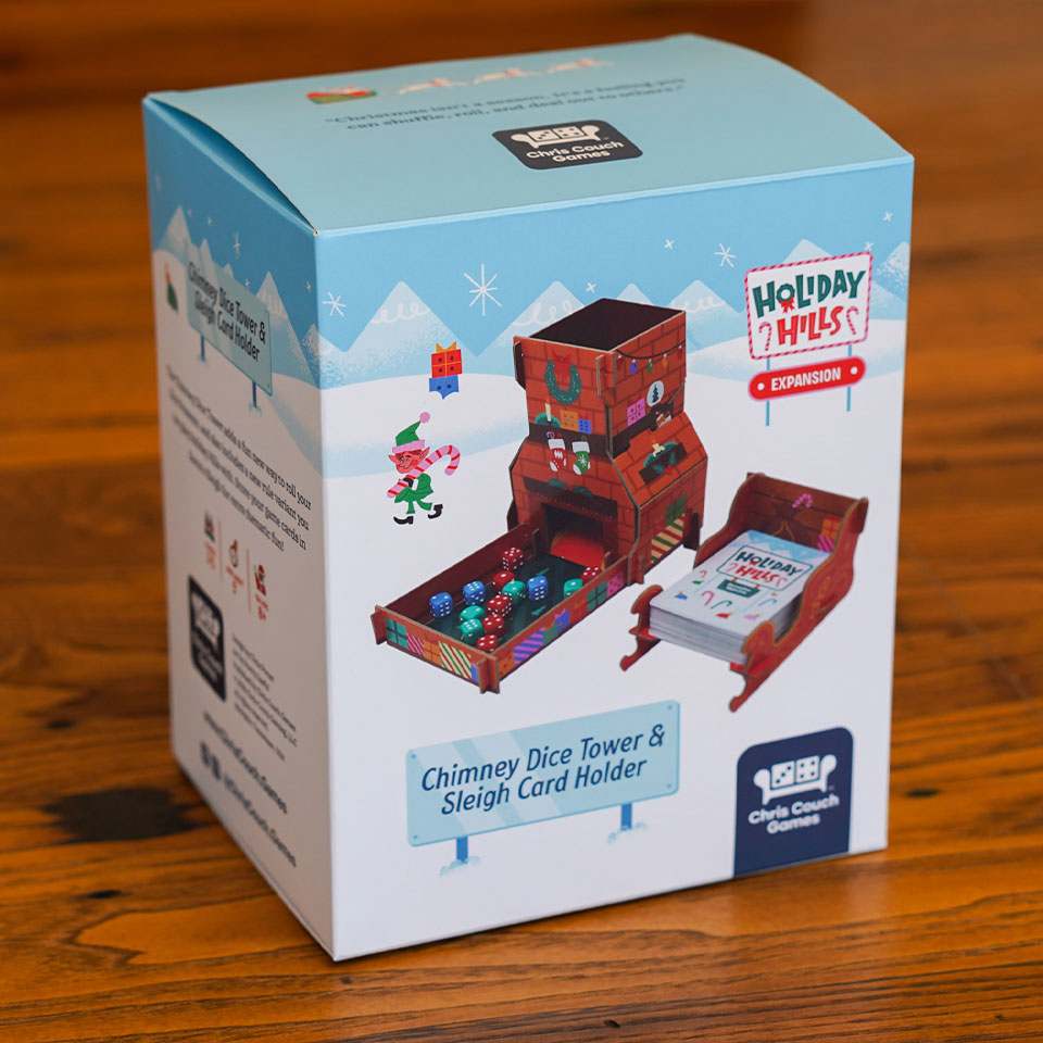 Chimney Dice Tower & Sleigh Card Holder